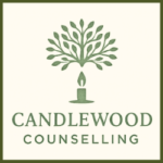 candlewood counselling logo candle and leaves