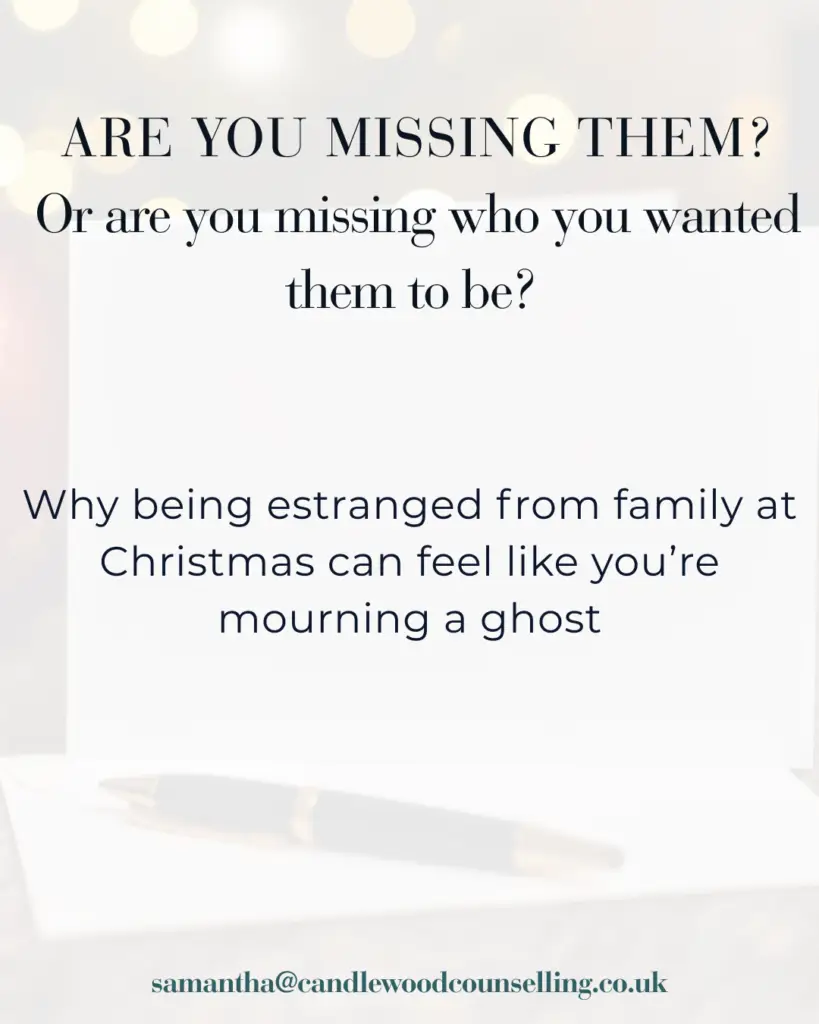 Counselling in newton Abbot - unwritten card at Christmas